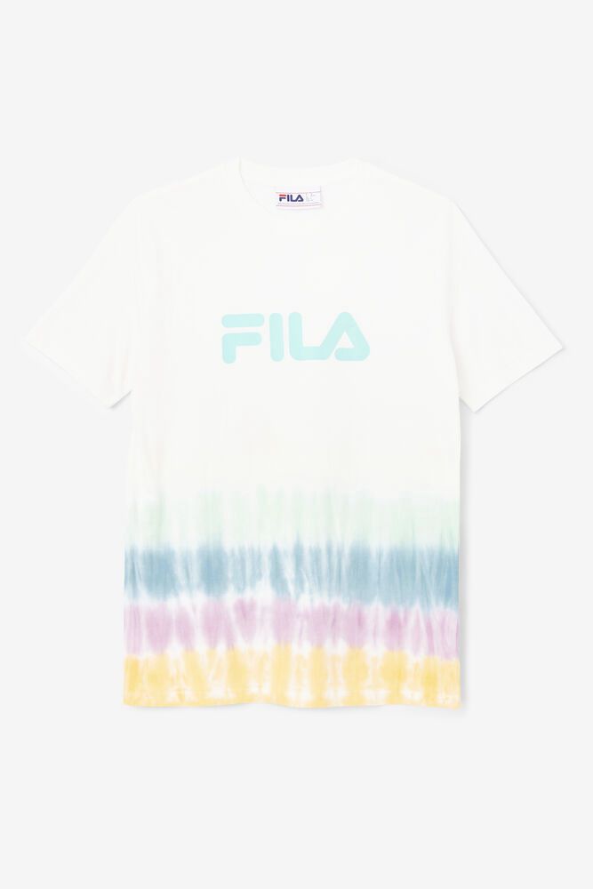 Fila T-Shirt Womens White Alivia Tie Dye - Ireland 70265-GJQV